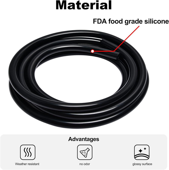 [CPE & Vacuum Hose Fit] EVIL ENERGY 10-gallon fuel cell kit FDA food-grade silicone hose with weather-resistant glossy surface