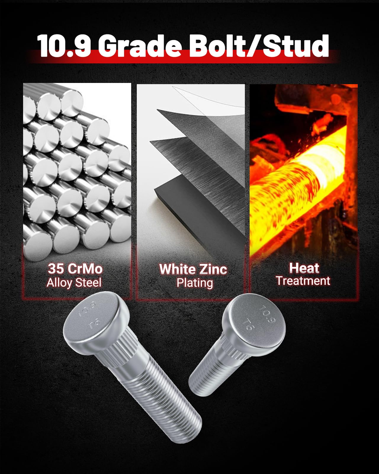 EVIL ENERGY 5x5.5 Wheel Spacers 2 inch Compatible for Ram 1500 2012-2018, 5x139.7 mm 5 Lugs 108 mm Hub Bore M14x1.5 Studs Black, - EVILENERGY