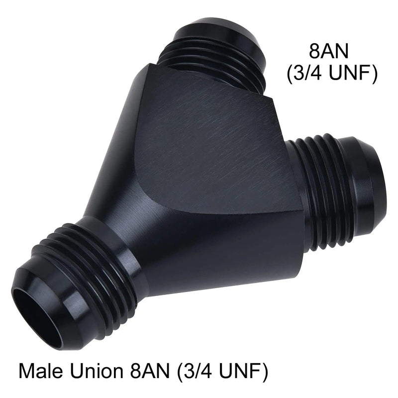Evilenergy EVIL ENERGY Y Block Flare Fitting Adapter Union Splitter Black