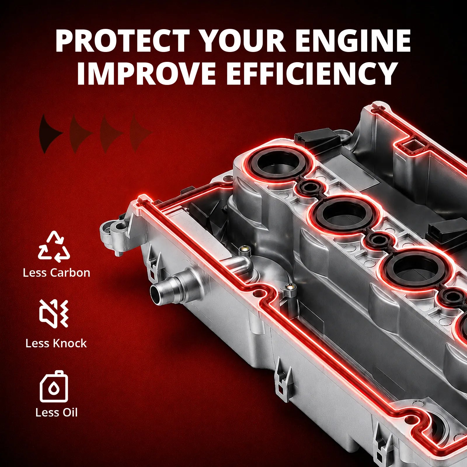 EVIL ENERGY Aluminum Engine Valve Cover Kit with Gasket Compatible with Chevy Cruze Sonic Trax Aveo Aveo5 1.6L 1.8L, Pontiac G3, Saturn Astra, Suzuki Swift+