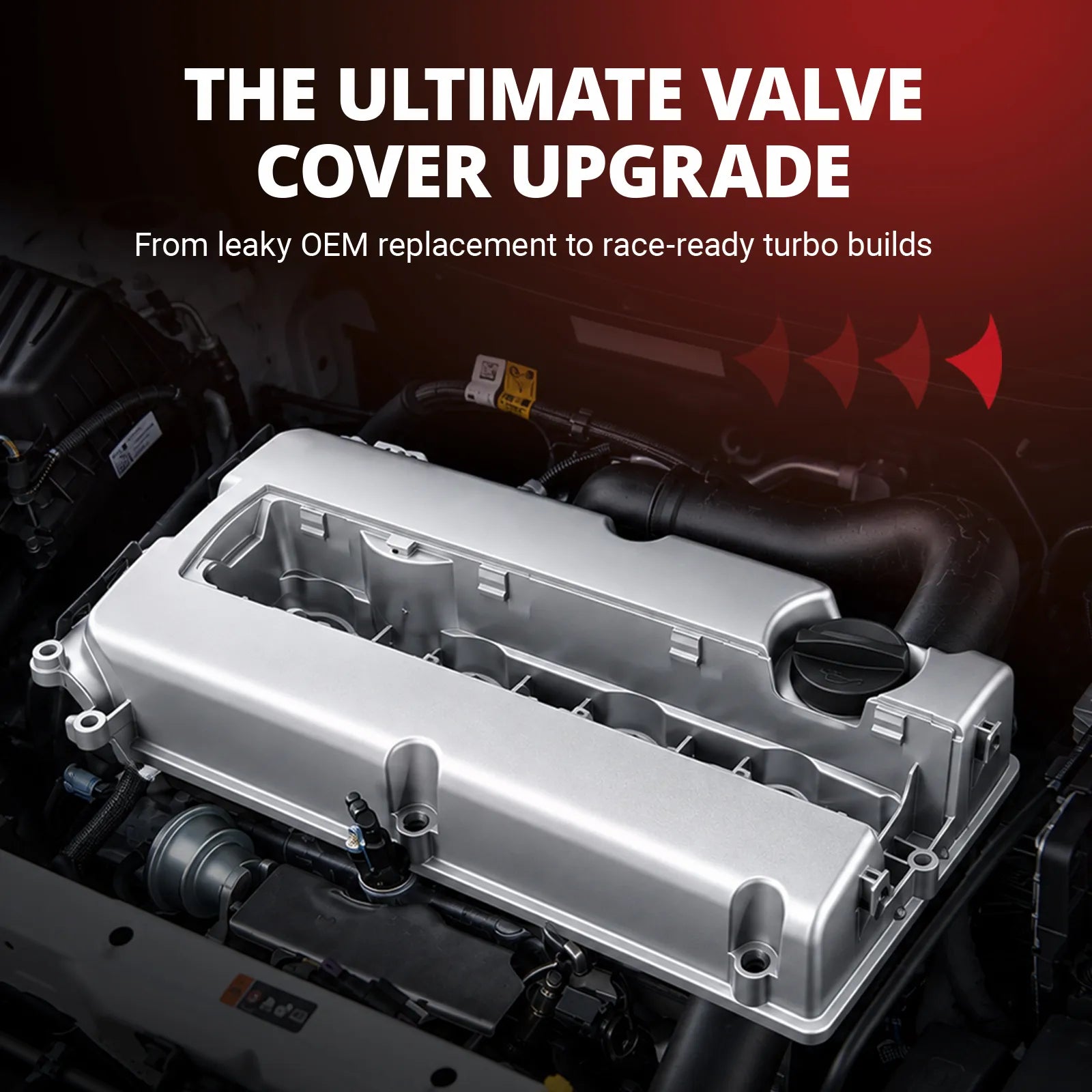 EVIL ENERGY Aluminum Engine Valve Cover Kit with Gasket Compatible with Chevy Cruze Sonic Trax Aveo Aveo5 1.6L 1.8L, Pontiac G3, Saturn Astra, Suzuki Swift+