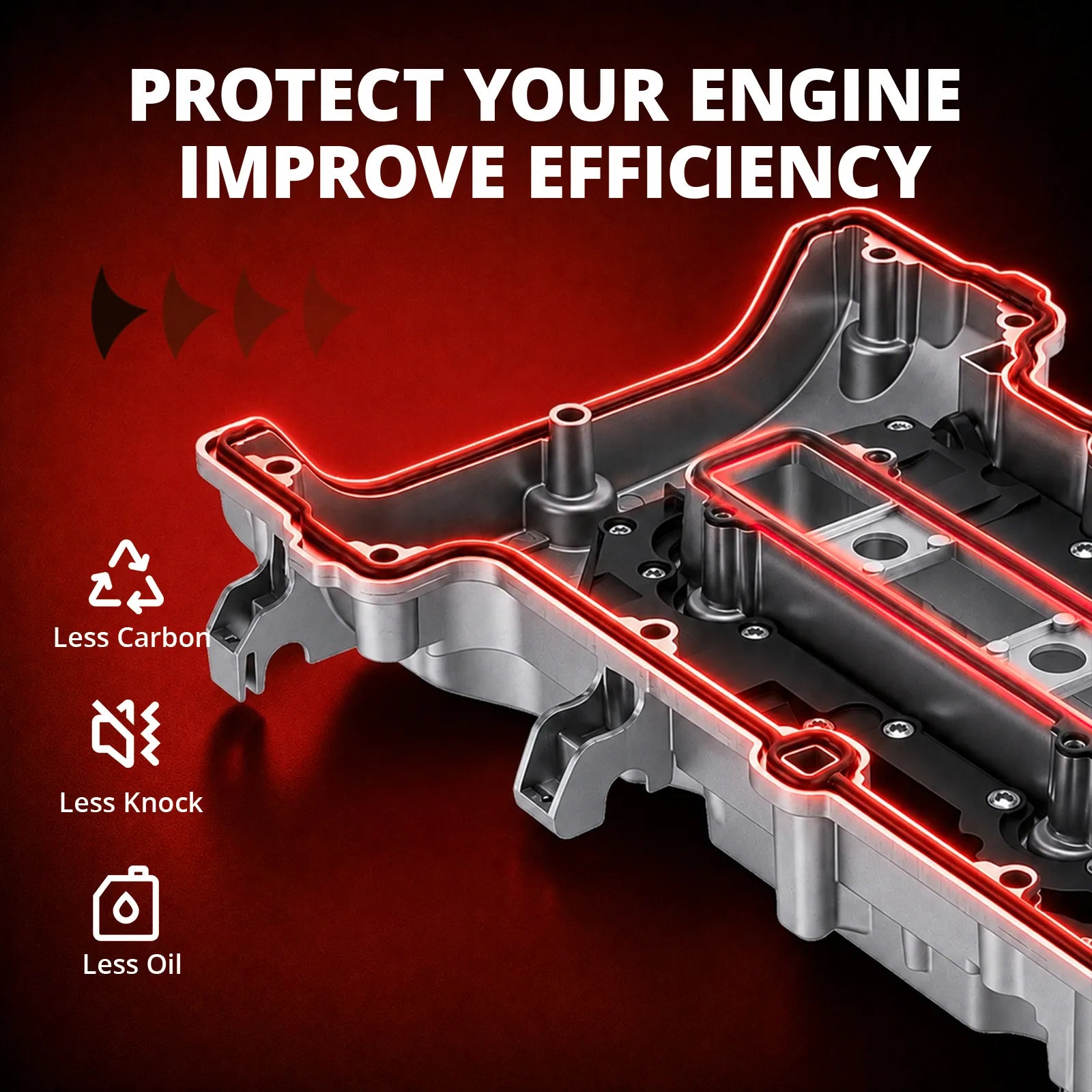 EVIL ENERGY Aluminum Valve Cover Kit with Gasket, Bolts, Washers and Oil Cap Compatible with Chevy Cruze Sonic Trax Volt, Buick Encore, Cadillac ELR 1.4L