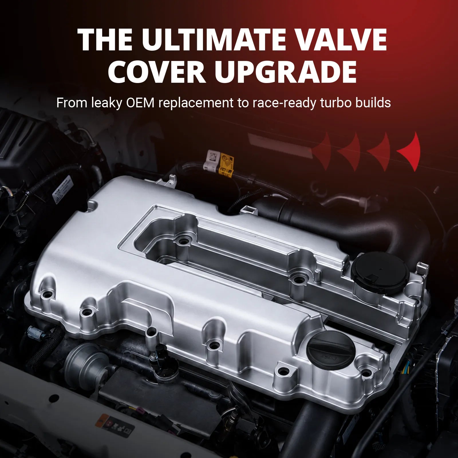 EVIL ENERGY Aluminum Valve Cover Kit with Gasket, Bolts, Washers and Oil Cap Compatible with Chevy Cruze Sonic Trax Volt, Buick Encore, Cadillac ELR 1.4L