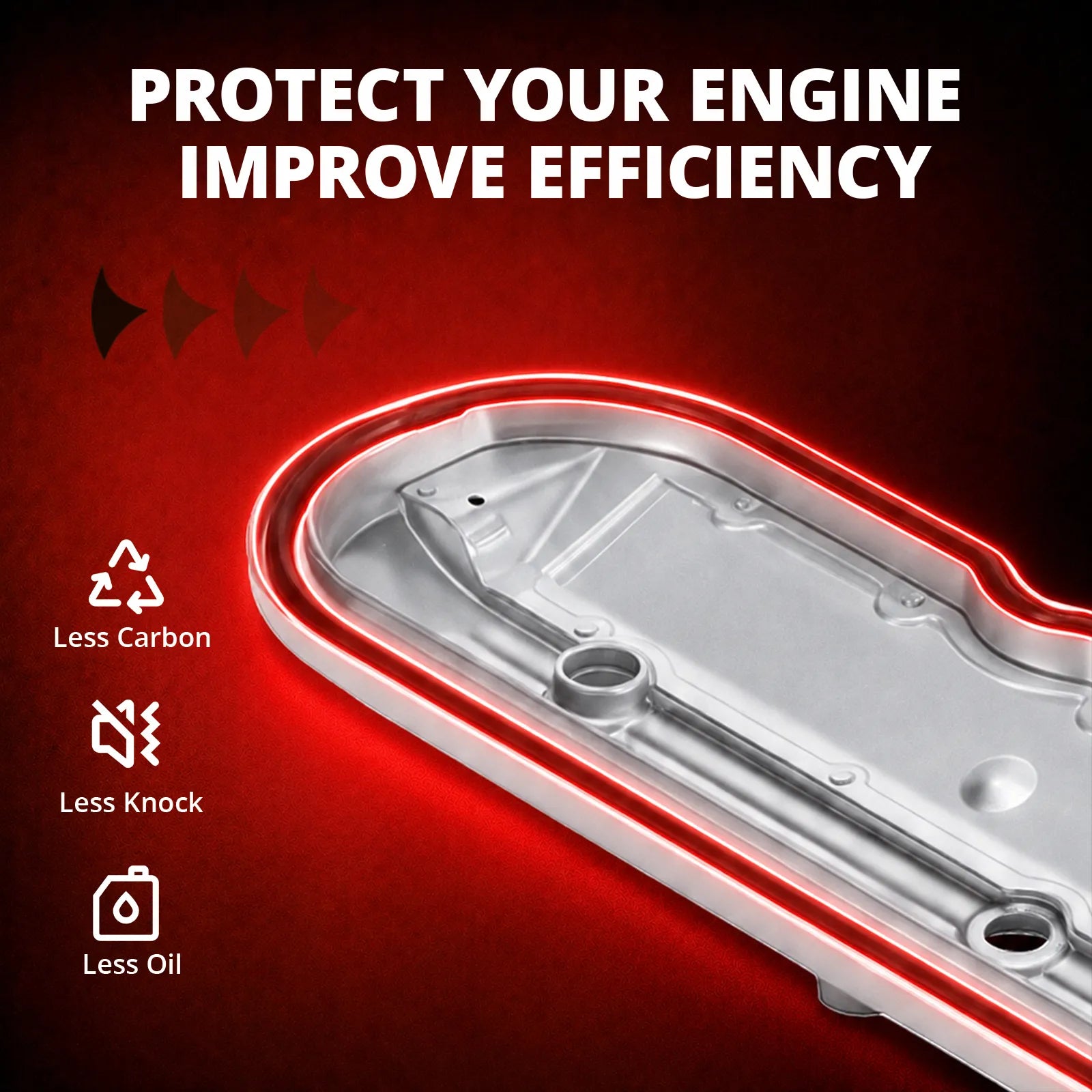 EVIL ENERGY Aluminum LS Valve Covers with Gaskets Compatible with Chevy GMC Cadillac Pontiac Hummer Isuzu Saab V8