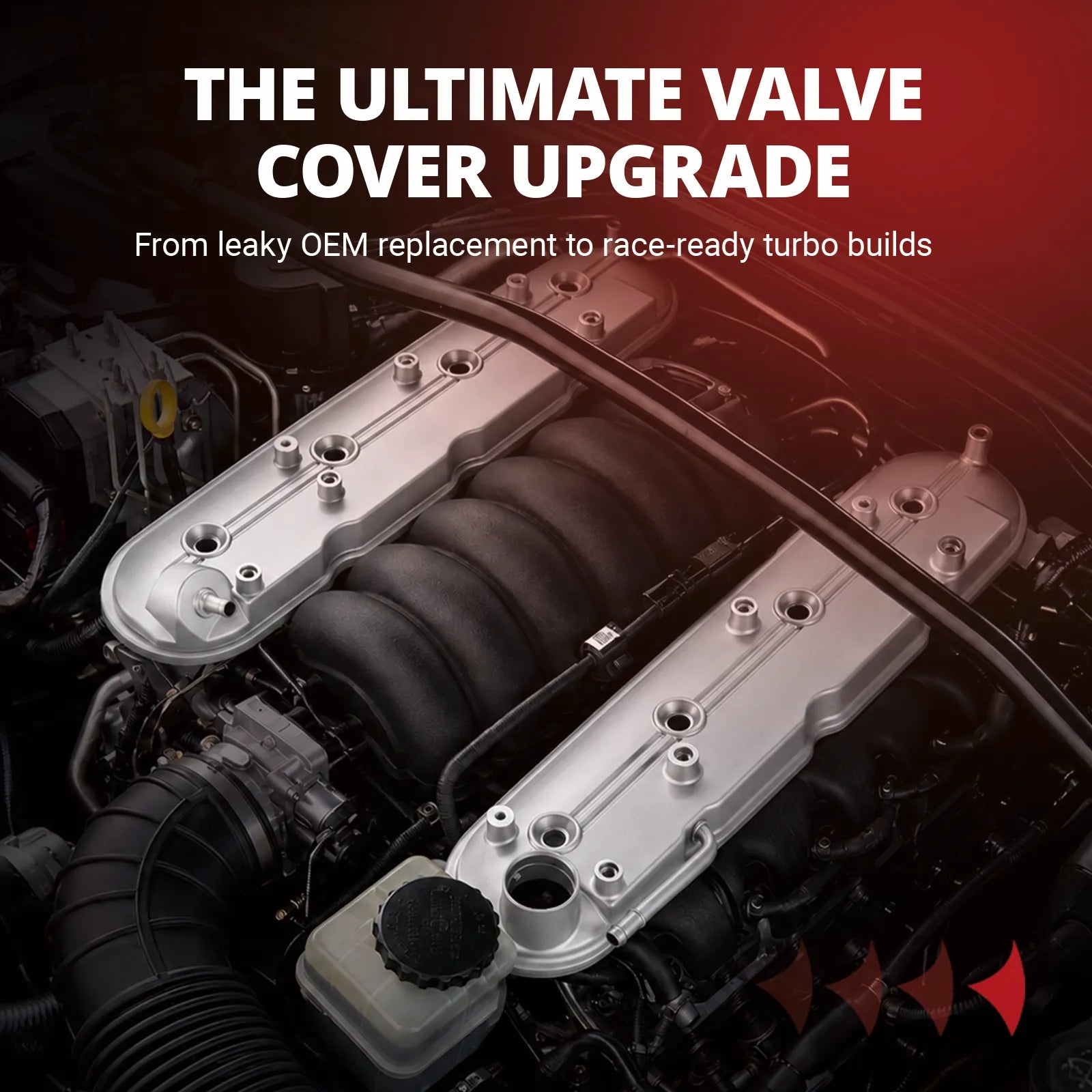 EVIL ENERGY Aluminum LS Valve Covers with Gaskets Compatible with Chevy GMC Cadillac Pontiac Hummer Isuzu Saab V8