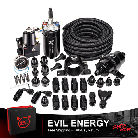 EVIL ENERGY CPE/PTFE LS Swap fuel  kit ,Fuel Filter, 6AN Fuel Line & Fittings | 20-120PSI Fuel Pressure Regulator | Fuel Pump