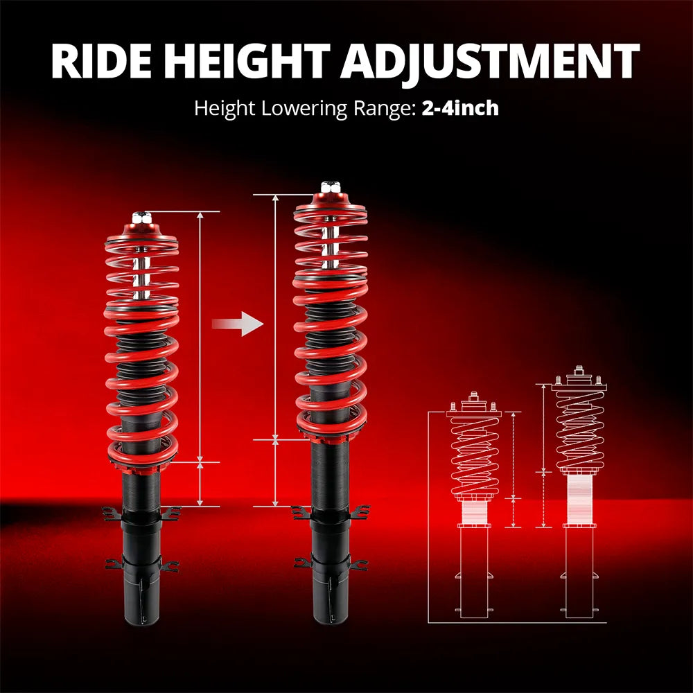 EVIL ENERGY 1998-2007 VW Golf MK4 /1998-2010 VW Beetle/1999-2006 Seat Leon/1999-2005 VW Jetta MK4 Coilover Shock Absorbers 4PCS
