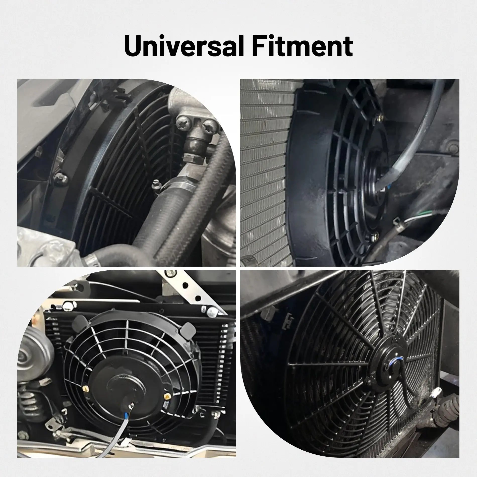 Evil Energy 8 Inch Electric Radiator Cooling Fan 12V 80W 10 Blades Mount Kit High-Performance Cooling Upgrade - EVILENERGY
