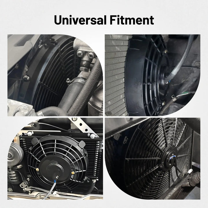 Evil Energy 8 Inch Electric Radiator Cooling Fan 12V 80W 10 Blades Mount Kit High-Performance Cooling Upgrade - EVILENERGY