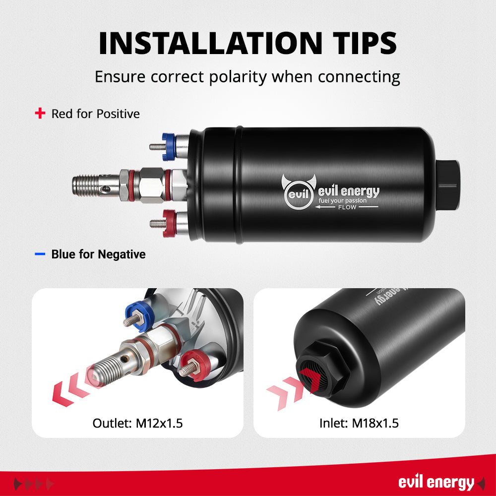 Evil Energy All-in-One LS Fuel Upgrade Kit: Electric Pump, Filter Regulator, PTFE Line & Matching Plug Adapters - EVILENERGY