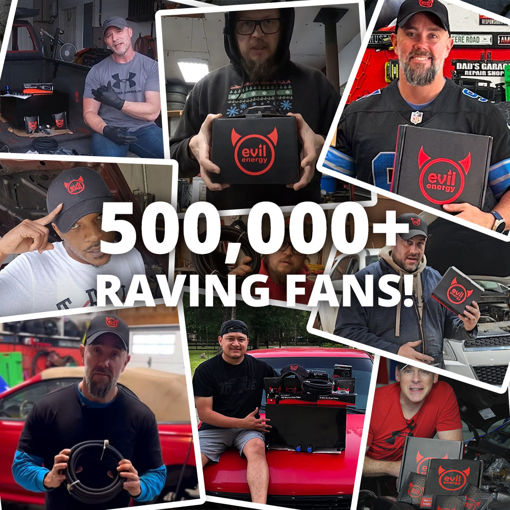 Evil Energy All-in-One LS Fuel Upgrade Kit: Electric Pump, Filter Regulator, PTFE Line & Matching Plug Adapters - EVILENERGY