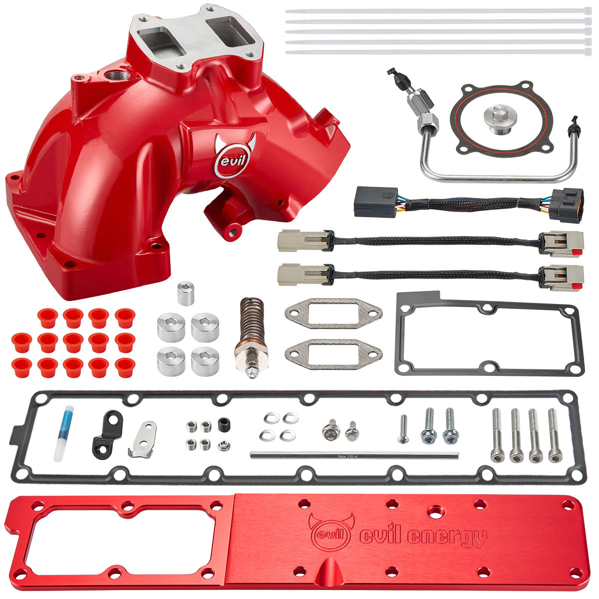 EvilEnergy Intake Manifold & Grid Heater Delete Plate for 2007–2024 Dodge Ram 2500/3500 6.7L Cummins