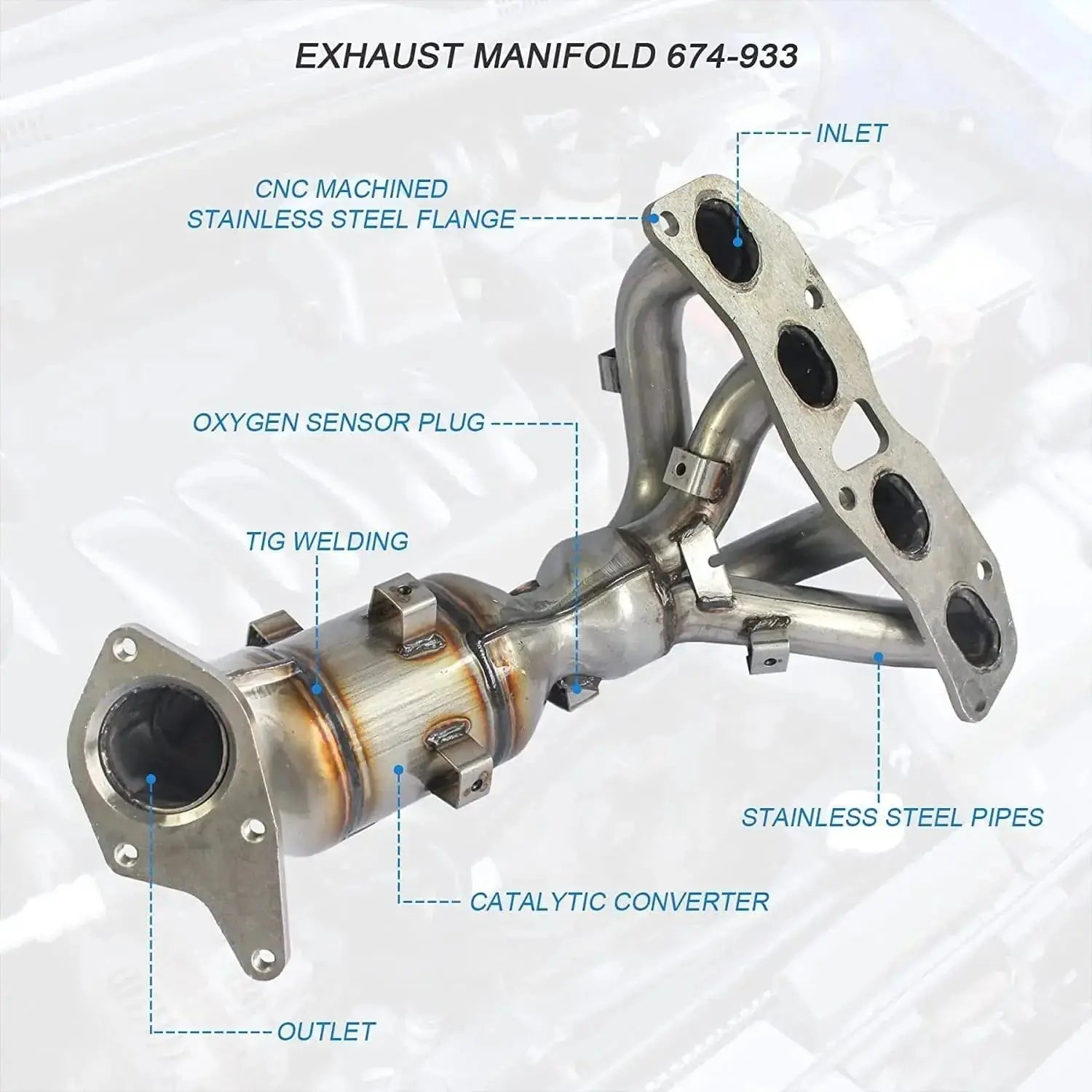 mysite Exhaust Manifold for 2007-2013 Nissan Altima L4 2.5L Dorman 674-933 | EVIL ENERGY