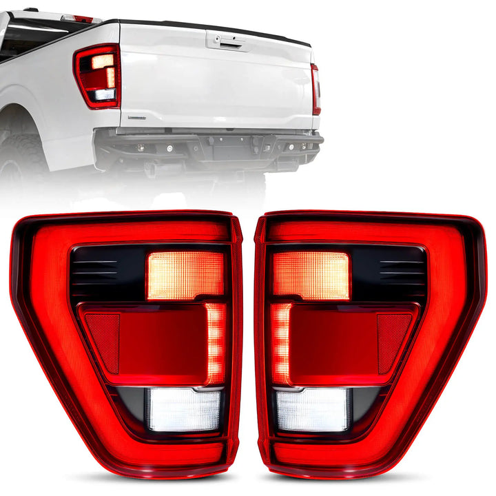 EVIL ENERGY Fit For 2021-2023 Ford F150 LED Tail Light Assembly w/Blind Spot, Left Driver Side/Right Passenger Side Taillight Rear Brake Lamp (Module NOT Included) - EVILENERGY