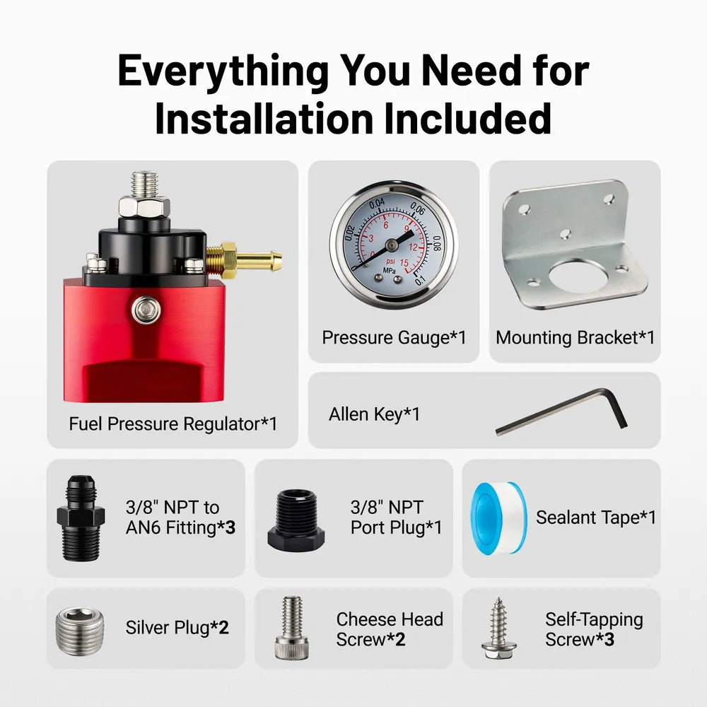 [Vacuum Referenced,3/8" NPT to 6AN Fittings]