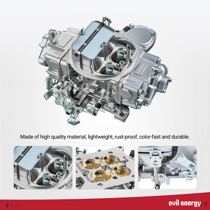 EVIL ENERGY 750 CFM 4 - Barrel Carburetor quality: lightweight, rust - proof, color - fast material