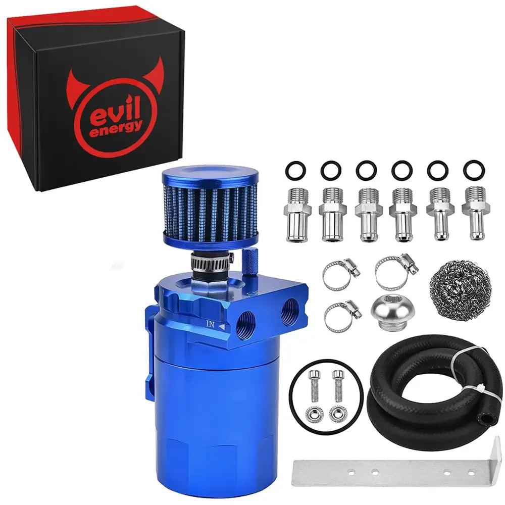 EVIL ENERGY Baffled Oil Catch Can with 300ml Universal Breather Filter ...