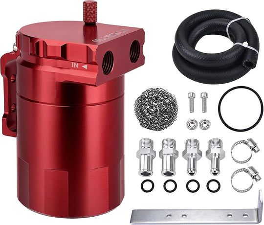 EVIL ENERGY Baffled Oil Catch Can with 300ml Universal Breather Filter ...