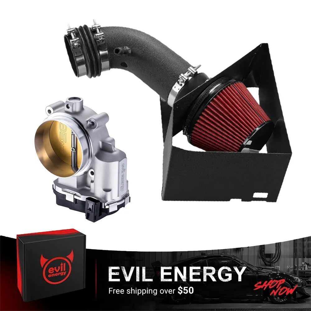 EVIL ENERGY Cold Air Intake Kit & 85mm Electronic Throttle Body Bundle for 2014-2018 Ram 2500 3500 6.4L HEMI V8 — Includes Air Filter & TPS 4-Bolt