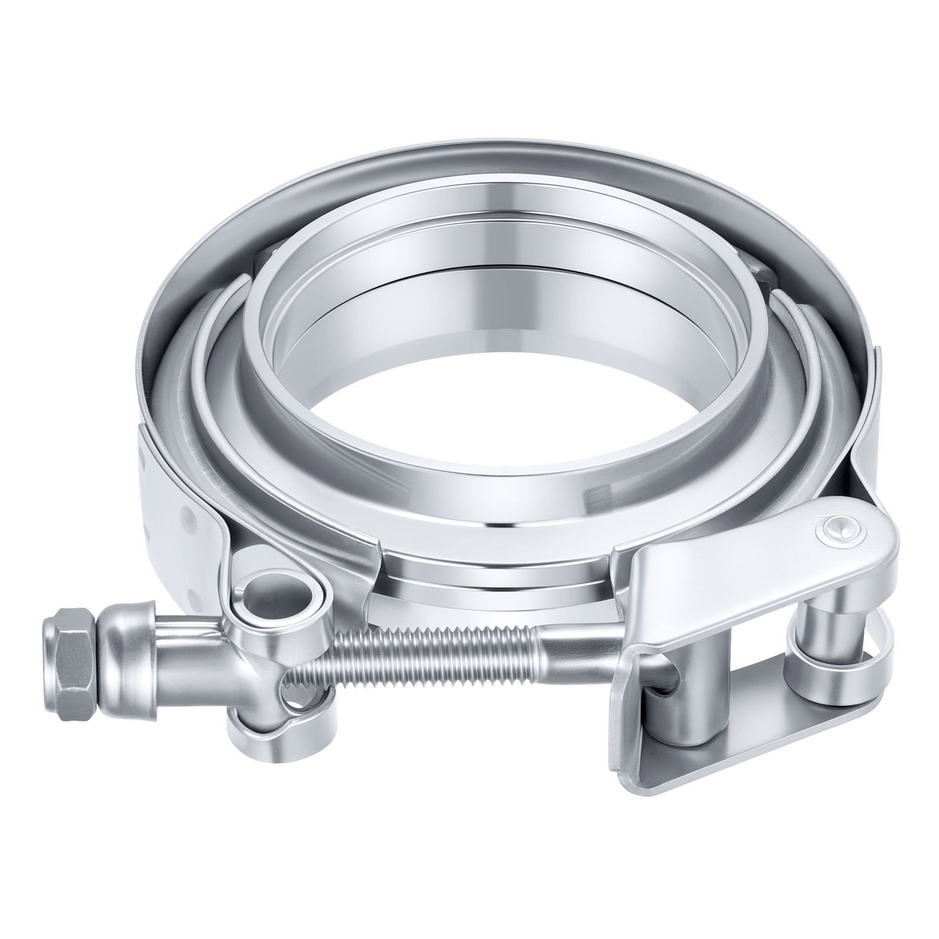 EVIL ENERGY V Band Clamp with Flange Male Female Quick Release Stainless Steel(2.5/3.0 Inch)