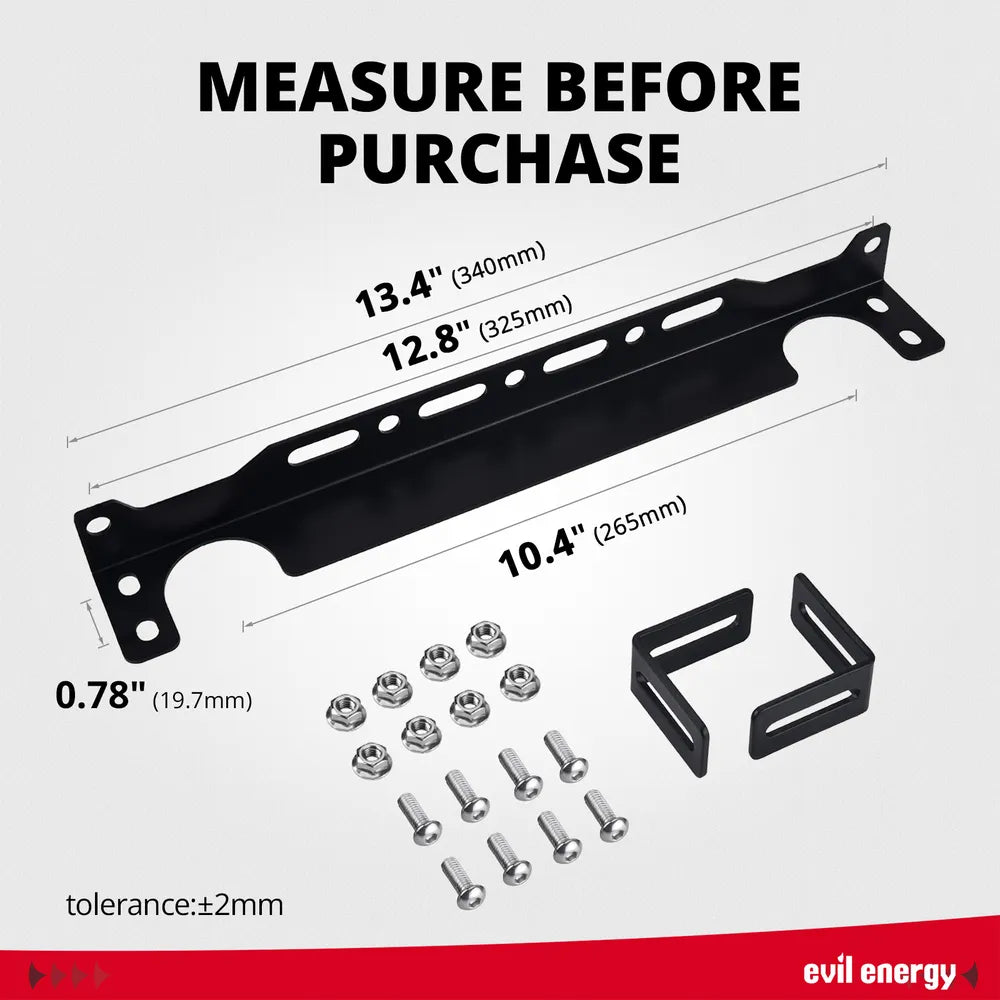 EVIL ENERGY EVIL ENERGY Oil Cooler Mounting Bracket Kit Universal  Aluminum Alloy Black (13-13.4 inch)[340mm]
