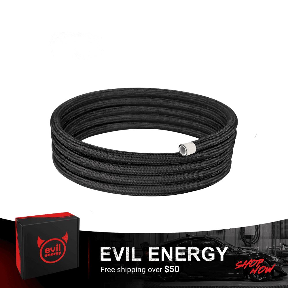 10AN PTFE E85 Fuel Line Hose Nylon Braided 10 20FT