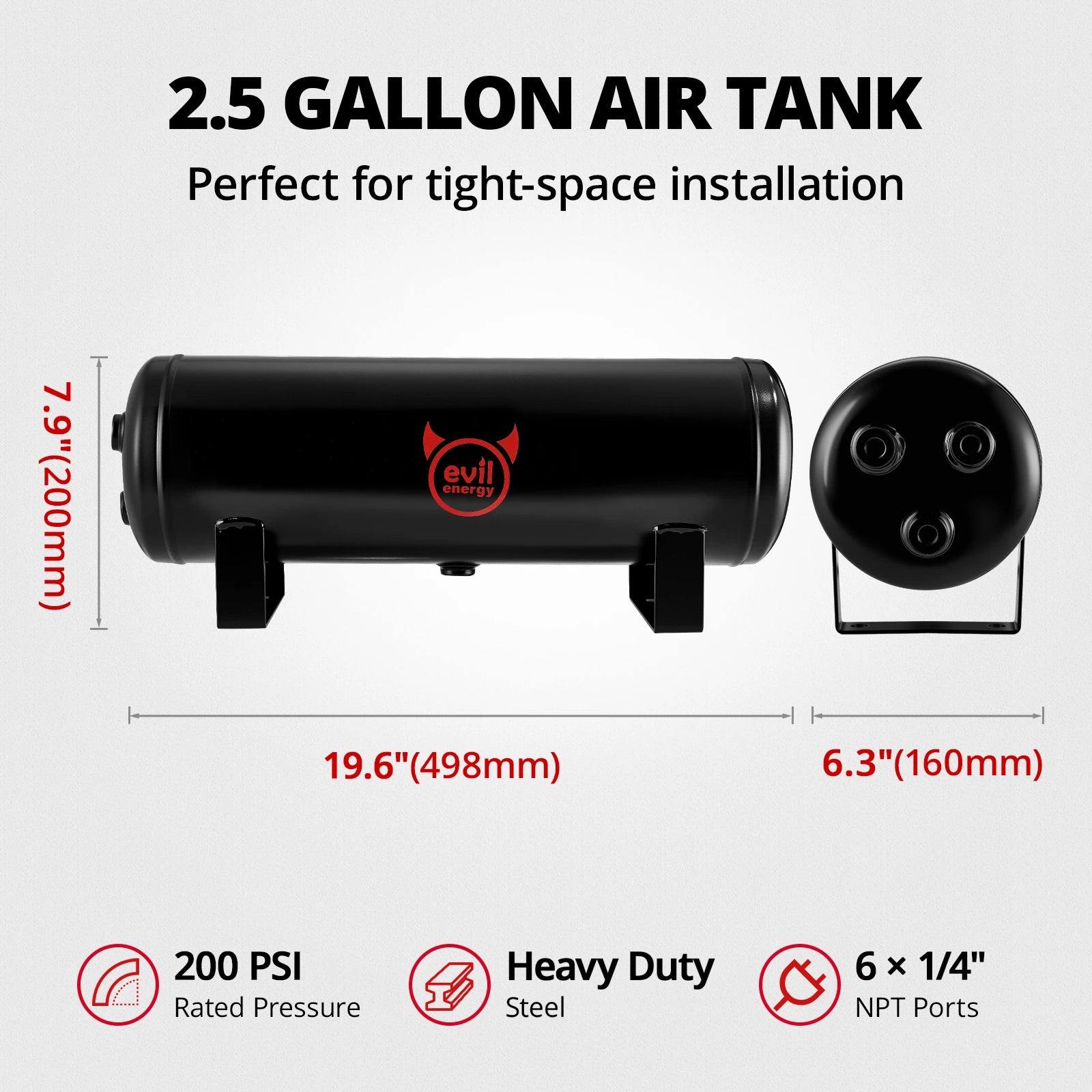 [2.5 Gallon,200PSI]