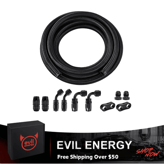 EVIL ENERGY 10FT CPE Fuel Line Kit With Blanking Plug 10pcs Fitting Kit - EVILENERGY