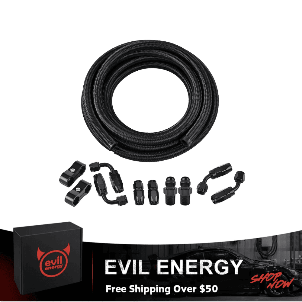 EVIL ENERGY 10FT AN6/8/10 CPE Fuel Line With 10 Pcs Fitting Kits