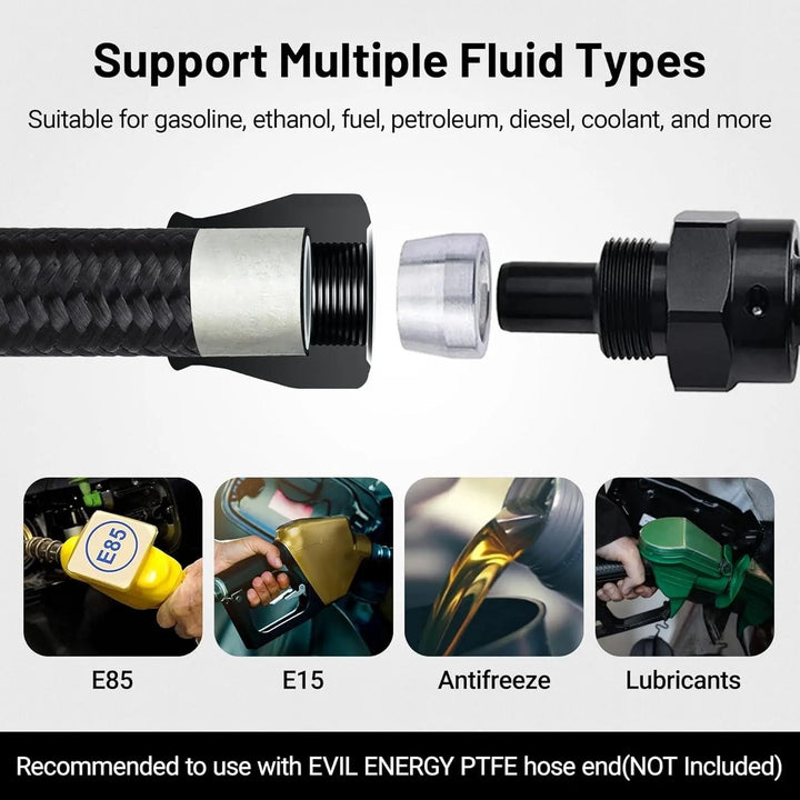 EVIL ENERGY PTFE Fuel Line Kit, supports gasoline, ethanol, coolant, lubricants