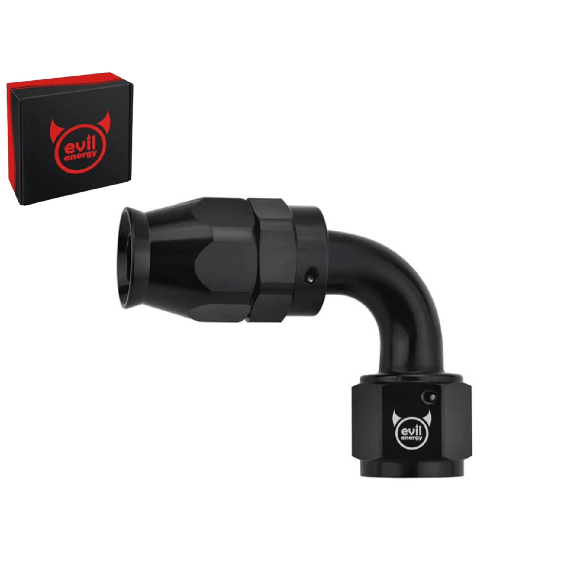 EVIL ENERGY PTFE Hose End Fitting for PTFE Hose Only (3/4/6/8/10/12AN) -  Black