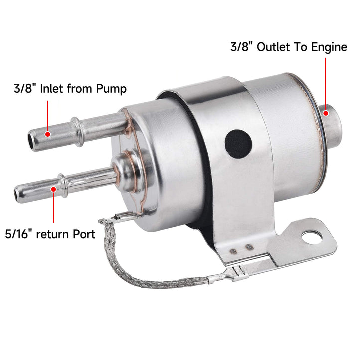 EVIL ENERGY Fuel Filter Regulator 58PSI Inline Fuel Pump with 6AN CPE 25FT Fuel Hose Kit - EVILENERGY