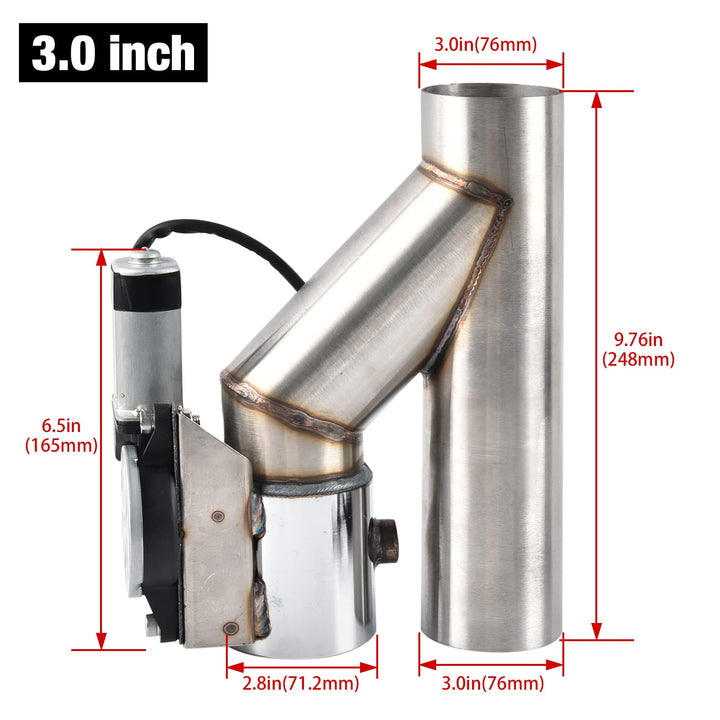 EVIL ENERGY Electric Exhaust Cutout Valve Catback Single Y Pipe with One Controller Remote Kit（2.5/3.0 Inch） - EVILENERGY