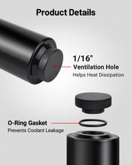 Coolant Reservoir Tank 2l Coolant Overflow Tank Universal Radiator Overflow Tank Coolant Level Monitoring Coolant Reservoir Expansion Tank Good Sealing Rust Proof Polished Aluminum Coolant Resevoir