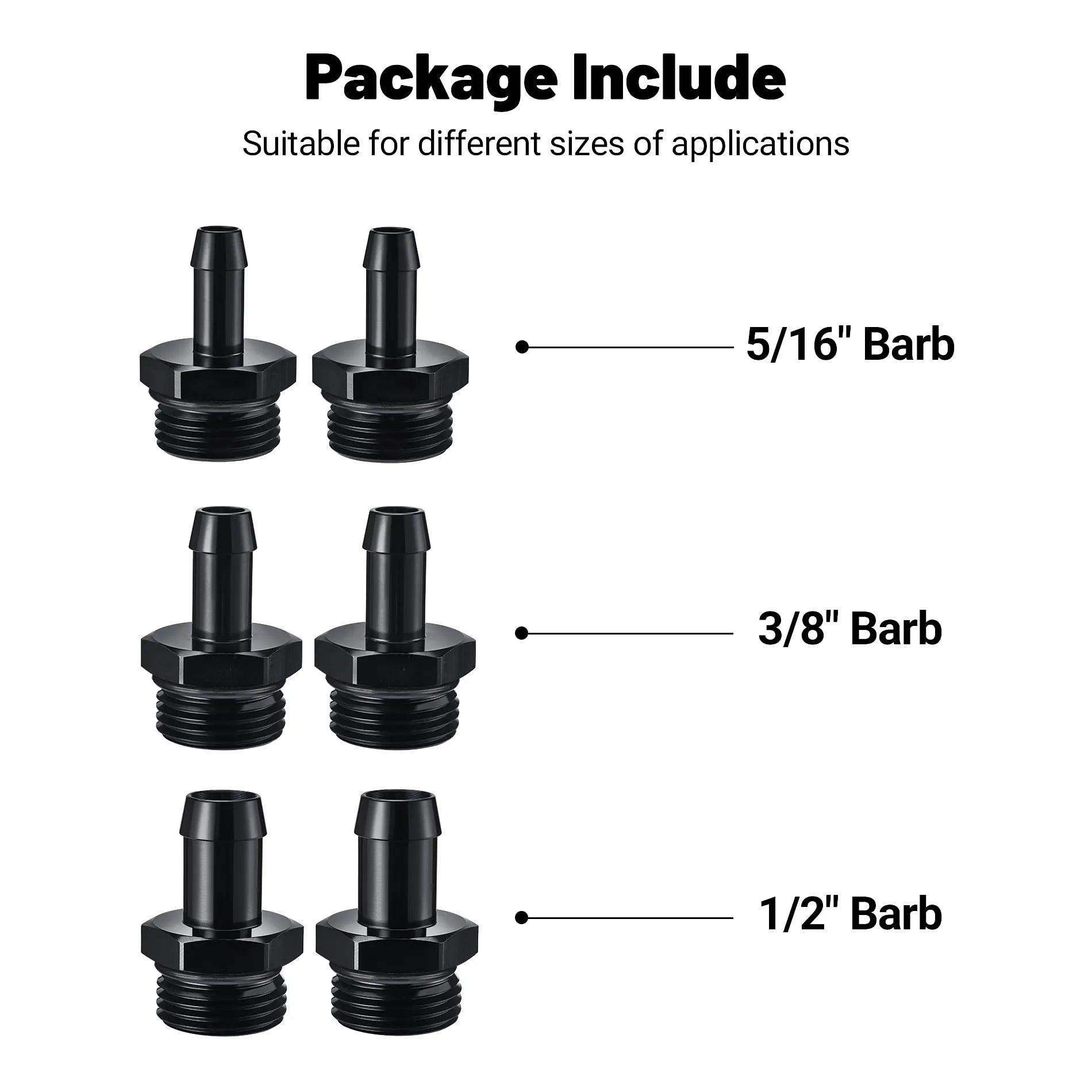 EVIL ENERGY Inline Fuel Filter 10/30/40/100 Micron with Barb 1/2-inch, 3/8-inch, 5/16-inch Fitting Adapter Bundle with AN Fitting Wrench