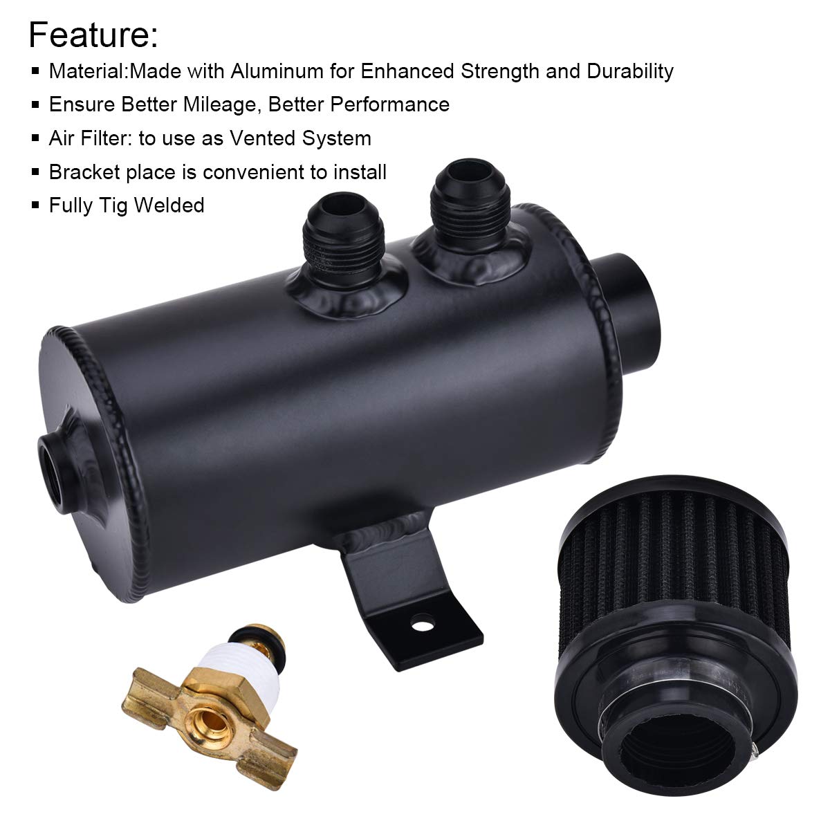 Single Fuel Pump Surge Tank Oil Catch Can Compatib... - Grandado Single Fuel Pump Surge Tank Oil Catch Can Compatib... - Grandado