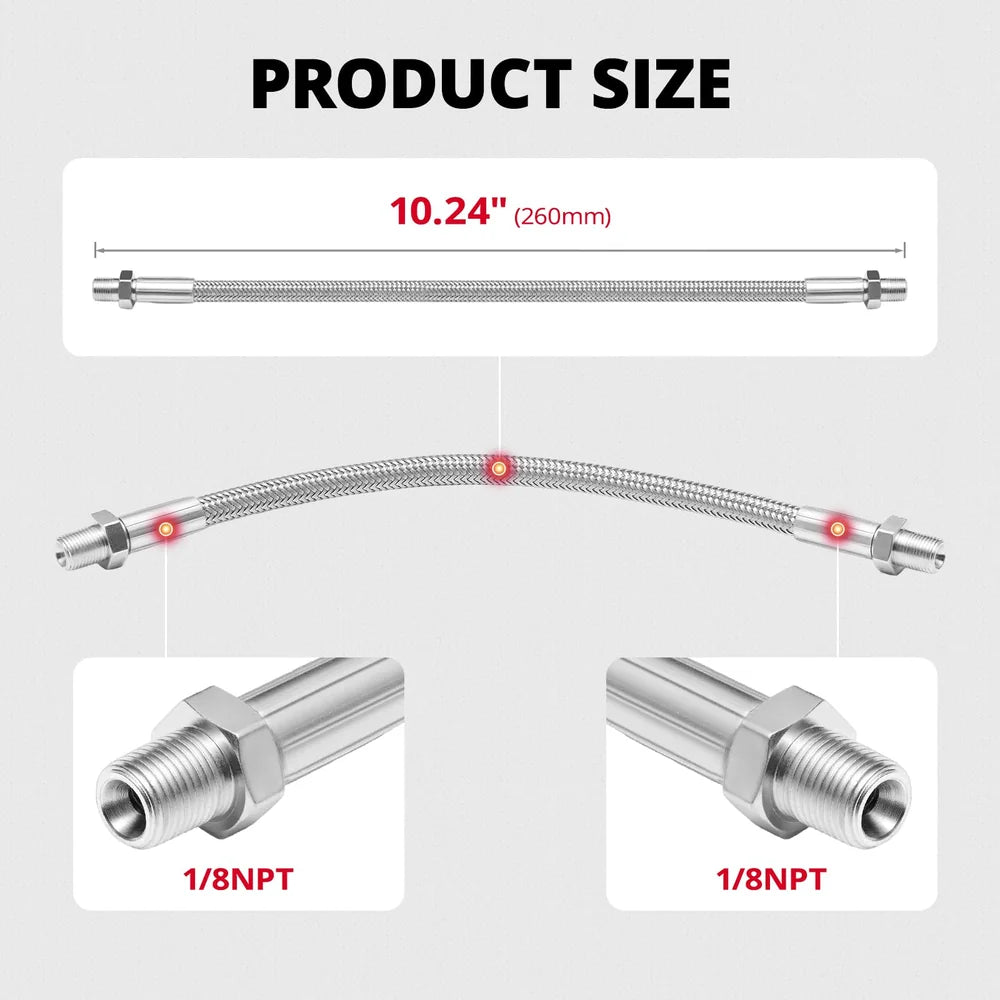 EVIL ENERGY LS Coolant Steam Port Crossover Kit for GM LS LS1 LSX LM7 LQ4 LS6 LQ9 Engines, Throttle Body Bypass Hose Kit for 3-Bolt DBC/DBW Gen 3 Throttle Body with Steel Braided Hose