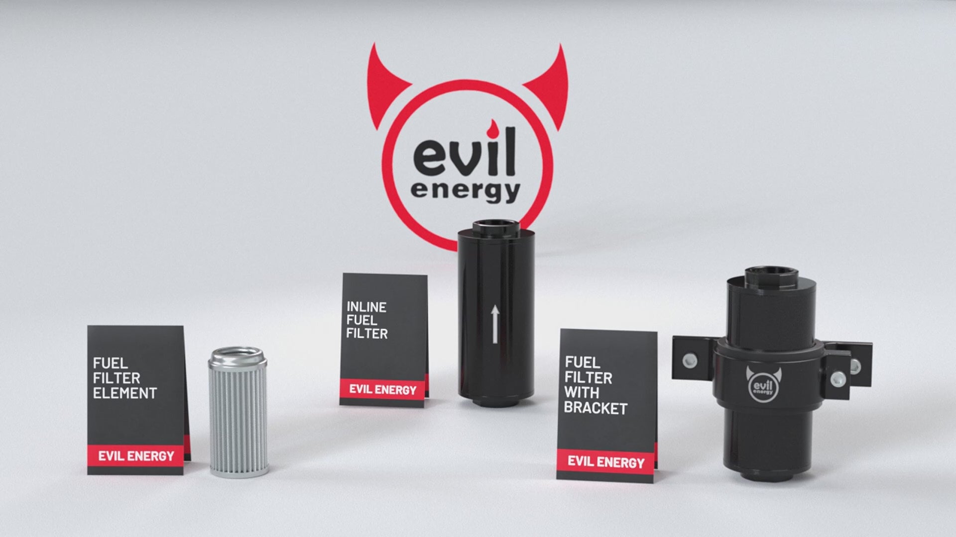 EVIL ENERGY Inline Fuel Filter with 6AN 8AN 10AN Adapter and Bracket Universal 10/30/40/100 Micron