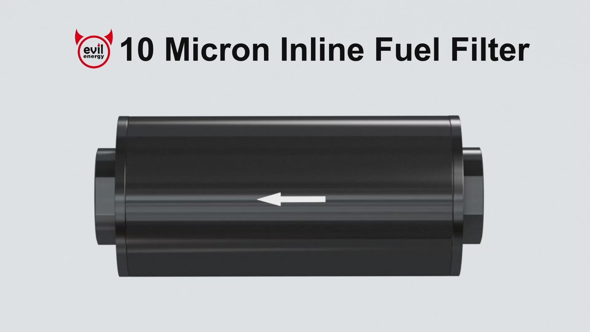 EVIL ENERGY Inline Fuel Filter with 6AN 8AN 10AN Adapter and Bracket Universal 10/30/40/100 Micron